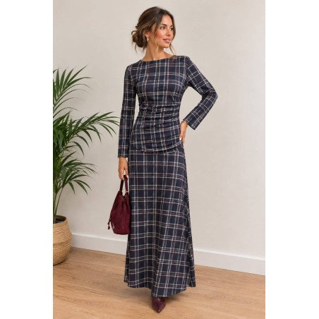 Vestido Cuadros Azul | Vestido Cuadros | Vestido Mujer