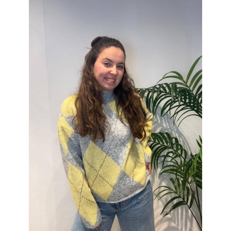 Jersey Rombos Amarillo | Jersey Rombos | Jersey Mujer.