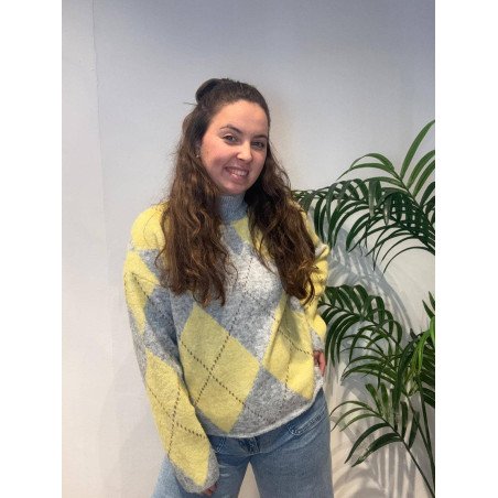 Jersey Rombos Amarillo | Jersey Rombos | Jersey Mujer.