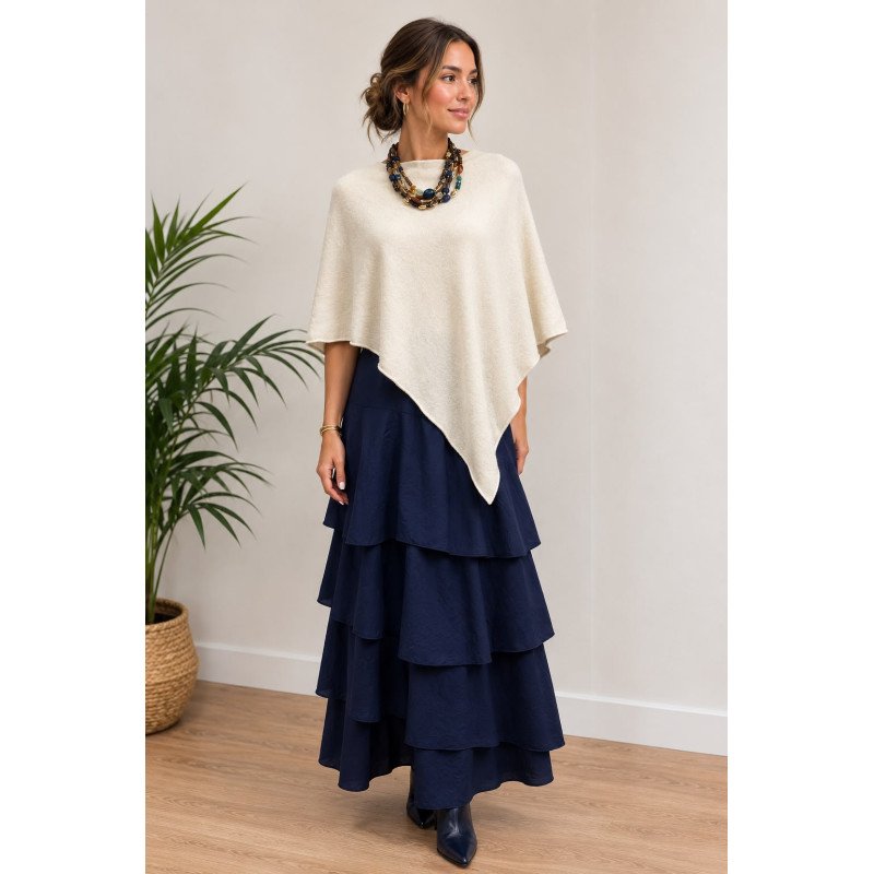 Poncho Beige | Poncho | Poncho Mujer