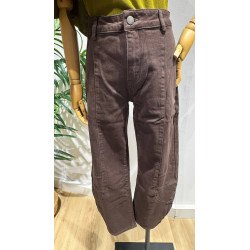 Pantalón wide leg Marrón | Pantalón Vaquero Marrón | Pantalón Vaquero Mujer