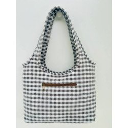 Bolso Irene Gingham Gris | Bolso Gris | Bolso Gris