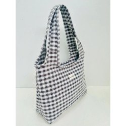 Bolso Irene Gingham Gris | Bolso Gris | Bolso Gris