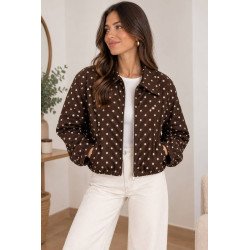 Chaqueta Lunares Marrón | Chaqueta Lunares | Chaqueta Mujer