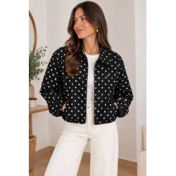 Chaqueta Lunares Negra | Chaqueta Lunares | Chaqueta Mujer