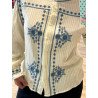Camisa Bordada Celeste | Camisa Bordada | Camisa Mujer
