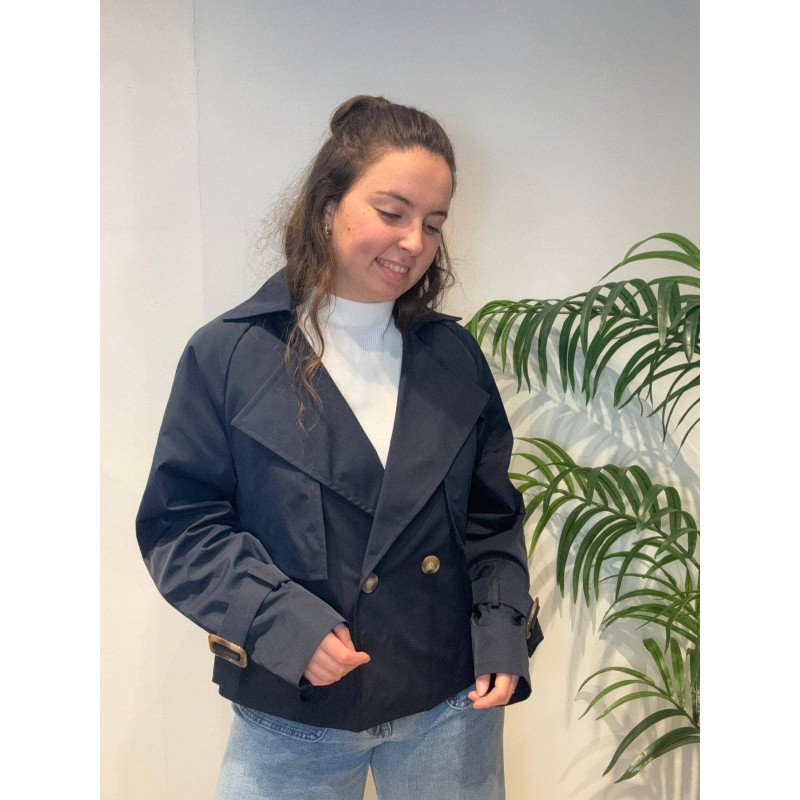 Gabardina Azul Marino | Gabardina Mujer