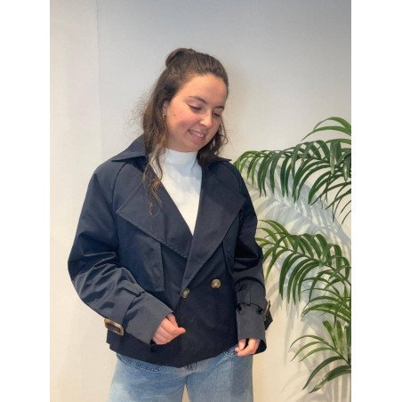 Gabardina Azul Marino | Gabardina Mujer