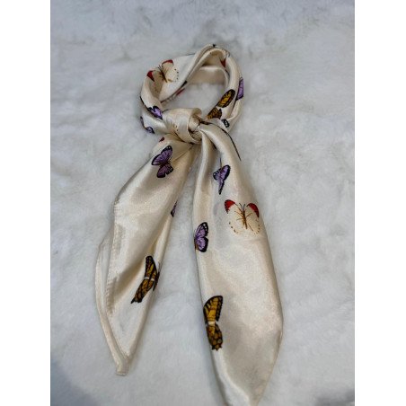 Pañuelo Mariposas Crudo | Pañuelo Mujer
