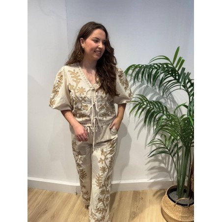 Conjunto Algas Beige | Conjunto Mujer