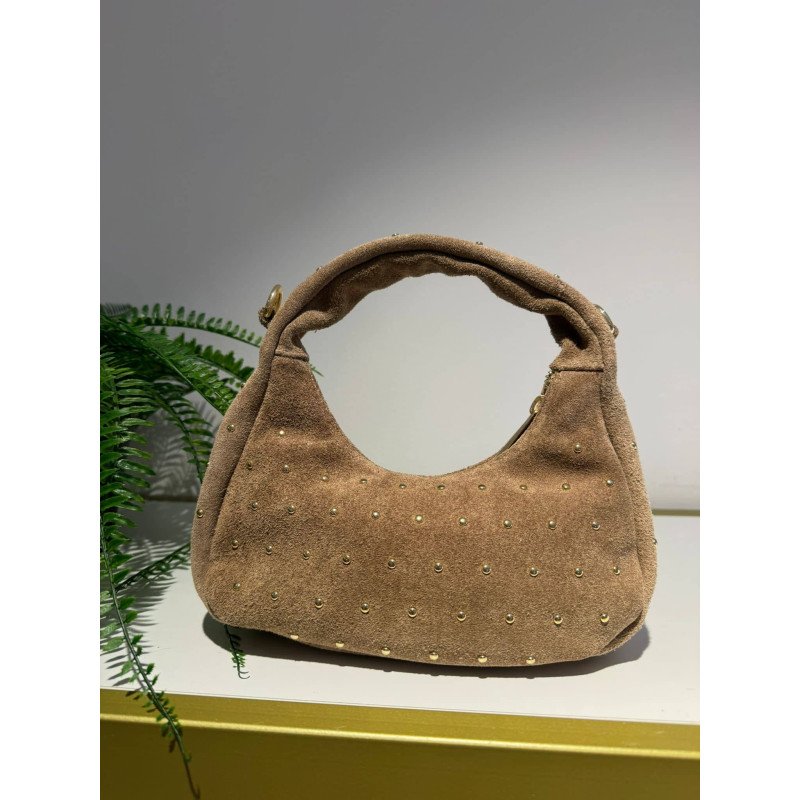 Bolso Ante Tachas Beige | Bolso Pequeño | Bolso Beige