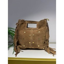 Bolso Flecos Camel | Bolso Ante Camel