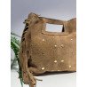 Bolso Flecos Camel | Bolso Ante Camel