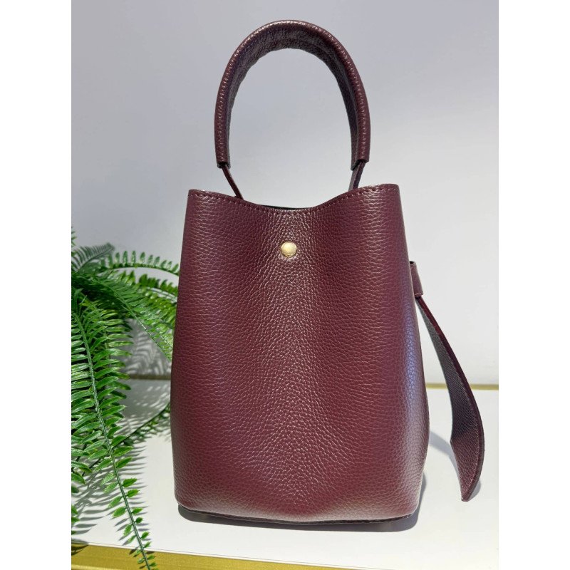 Bolso Burdeos Piel | Bolso Piel | Bolso Burdeos