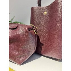 Bolso Burdeos Piel | Bolso Piel | Bolso Burdeos