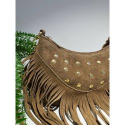 Bolso Flecos Tachas | Bolso Camel
