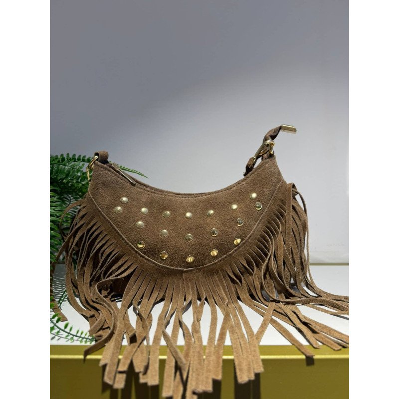 Bolso Flecos Tachas | Bolso Camel
