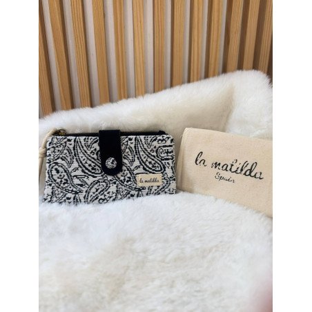 Cartera Negra Cachemir | Cartera La Matilda | Cartera Mujer