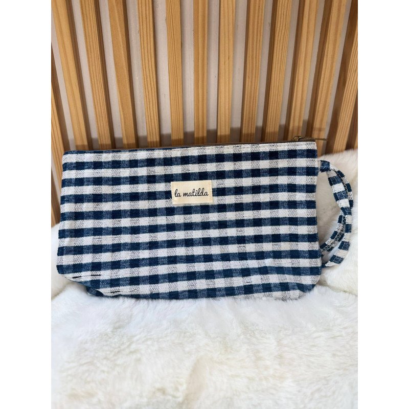 Neceser Grande Vichy Azul | Neceser La Matilda | Neceser Mujer