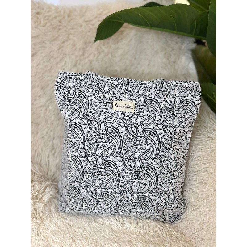 Tote Cachemir Negro | Tote La Matilda | Tote Mujer