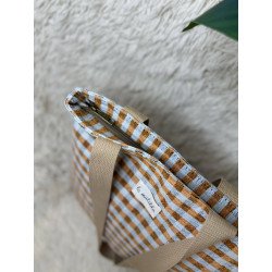 Tote Vichy Amarillo | Tote La Matilda | Tote Mujer