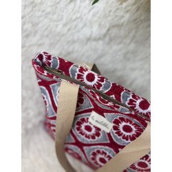 Tote Estampado Flor Rojo | Tote La Matilda | Tote Mujer