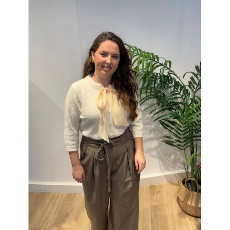 Chaleco Lazo | Chaleco Punto | Chaleco Beige | Chaleco Mujer