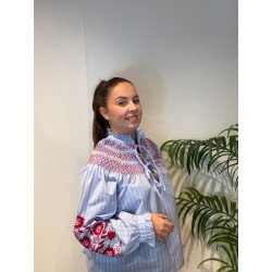 Blusa Celeste Bordados | Blusa Mujer