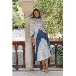 Vestido Amal Azul | Vestido Lunares | Vestido Azul Marino