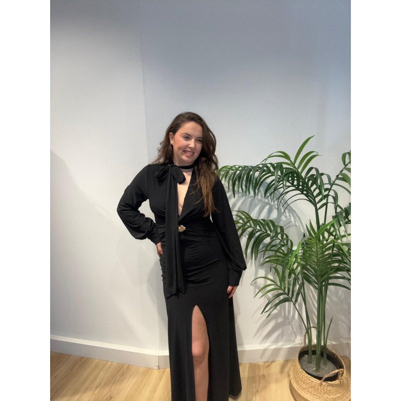 Vestido Negro Lazada | Vestido Mujer | Vestido Elegante Negro