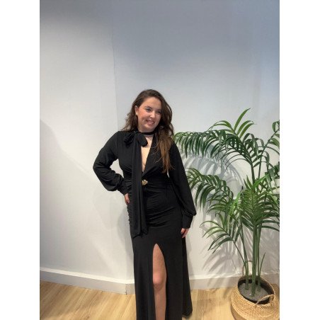 Vestido Negro Lazada | Vestido Mujer | Vestido Elegante Negro