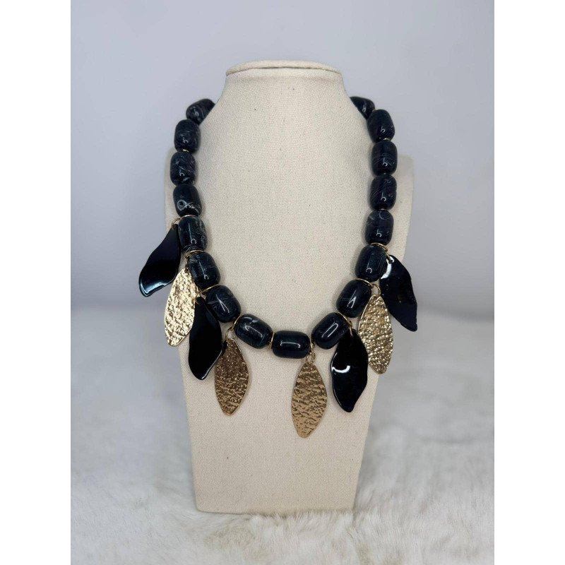 Collar Destello Negro | Collar Acero Inoxidable | Collar Negro