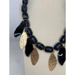 Collar Destello Negro | Collar Acero Inoxidable | Collar Negro