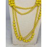 Collar Cuentas Amarillo | Collar Amarillo | Collar Mujer