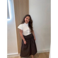 Camisa Frunce Blanca | Camisa Blanca | Camisa Mujer