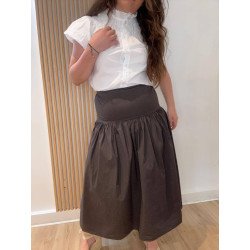 Falda Asimétrica Marrón | Falda Marrón Chocolate | Falda Mujer