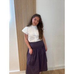 Falda Asimétrica Morada | Falda Morada | Falda Mujer