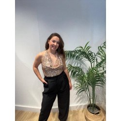 Top Halter Lentejuelas