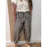 Pantalón Bombacho Rayas Negro | Pantalón Bombacho | Pantalón Mujer