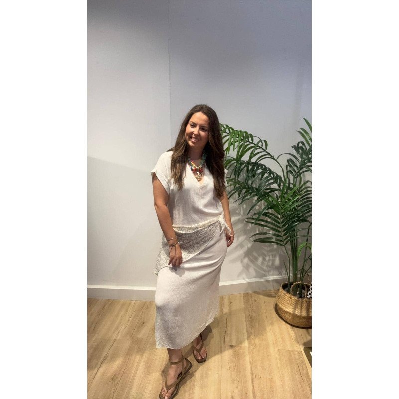 Vestido Pañuelo Beige | Vestido Beige | Vestido Mujer