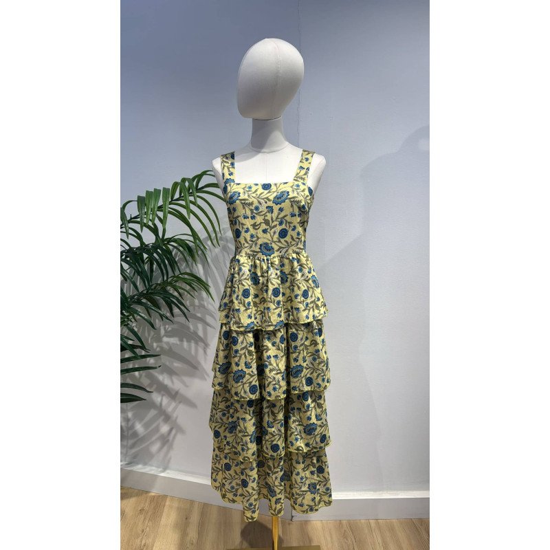Vestido Volantes Verde | Vestido Volantes | Vestido Mujer