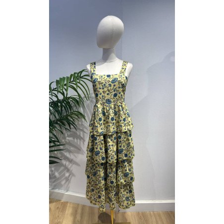 Vestido Volantes Verde | Vestido Volantes | Vestido Mujer