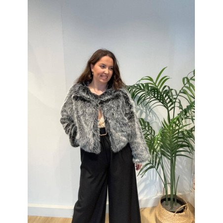 Abrigo Pelo | Abrigo Pelo Bicolor | Abrigo Mujer