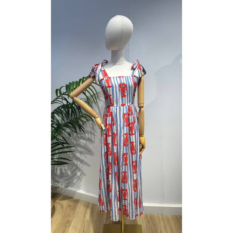 Vestido Langosta | Vestido Estampado | Vestido Mujer