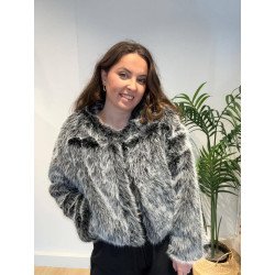 Abrigo Pelo | Abrigo Pelo Bicolor | Abrigo Mujer