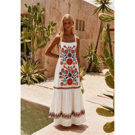 Vestido Luz Blanco | Vestido Bordado | Vestido Mujer
