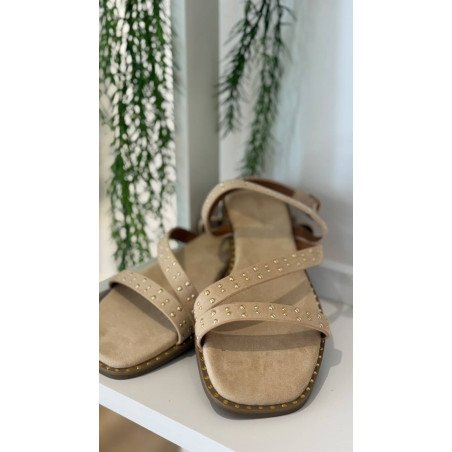 Sandalia Don Algodón | Sandalia Beige | Sandalia Mujer