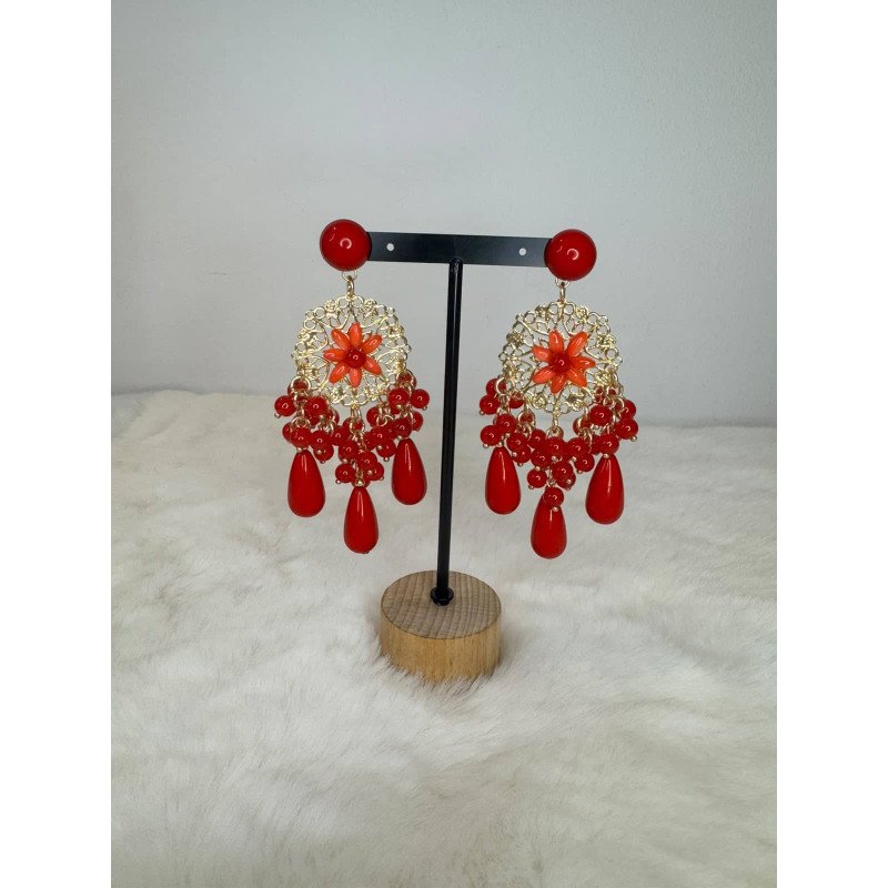 Pendientes Lágrimas Rojo | Pendientes Rojo | Pendientes Mujer