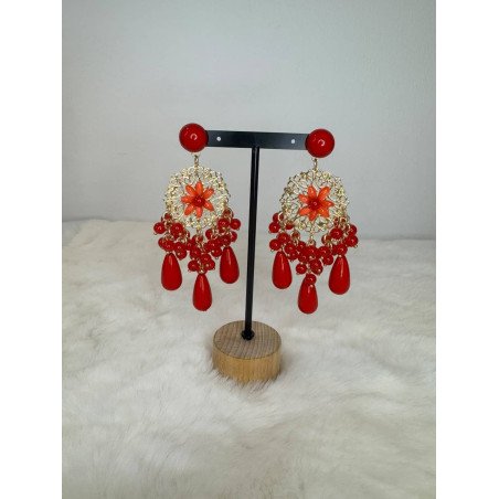 Pendientes Lágrimas Rojo | Pendientes Rojo | Pendientes Mujer