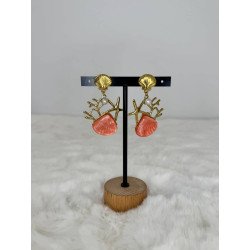 Pendiente Mar Coral | Pendiente Grande | Pendiente Mujer